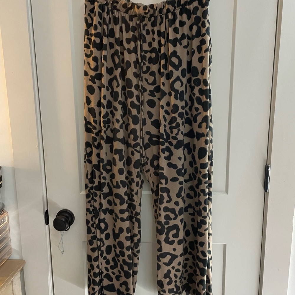 Chic Soul Tan and Black Leopard Pants